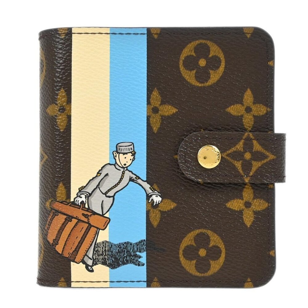 Louis Vuitton Monogram Groom Compact Zip Wallet